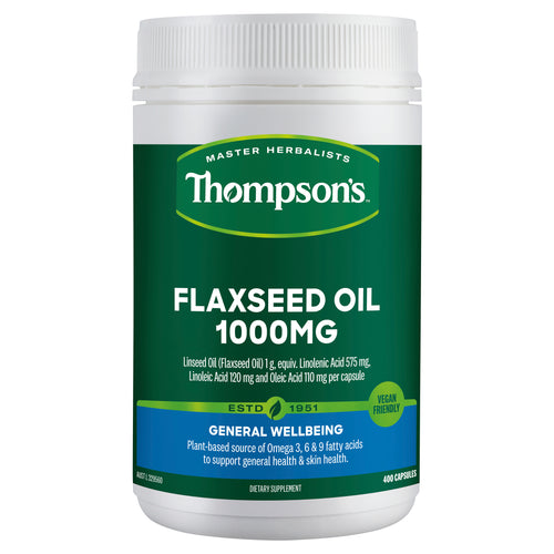 Thompson's Flaxseed Oil 1000mg 400 Capsules