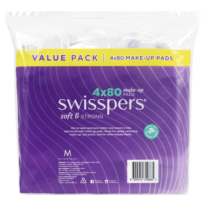 Swisspers Cotton Makeup 4x80 Pads