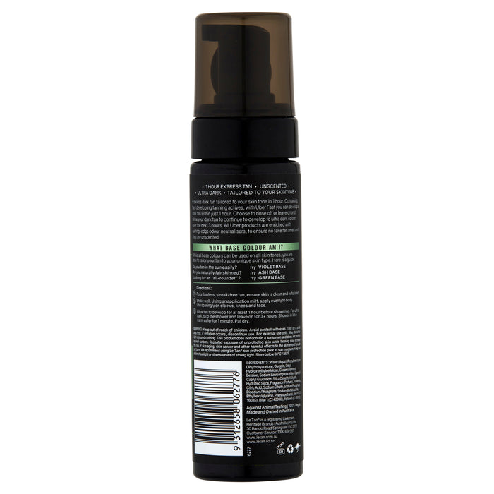 Le Tan Uber Dark Fast Green Base 200ml