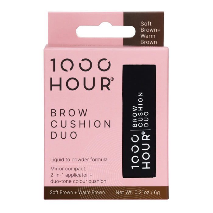 1000 Hour Brow Cushion Duo Soft Brown - Warm Brown.