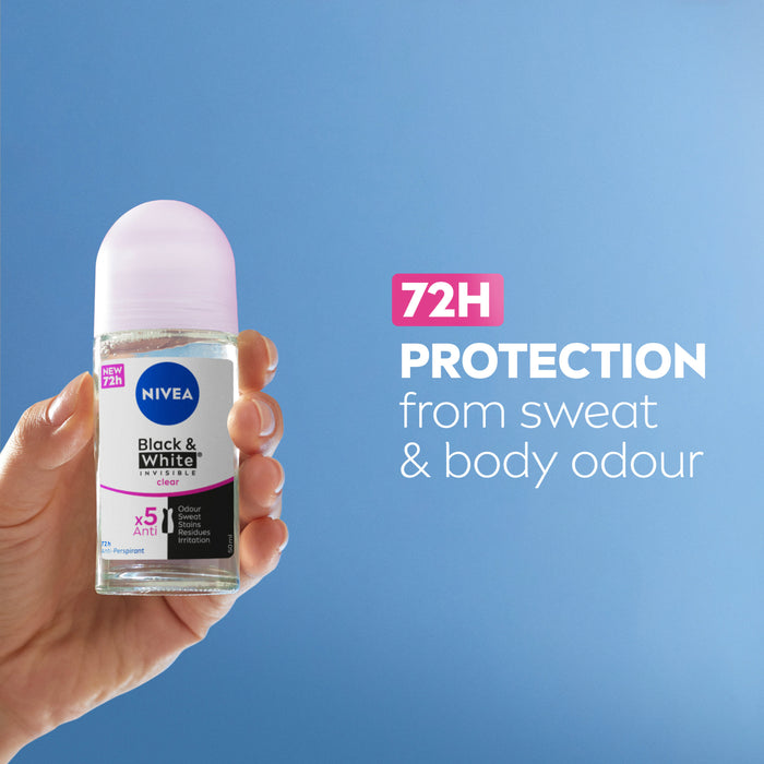 Nivea Women Deodorant Black & White Clear Roll On 50ml.