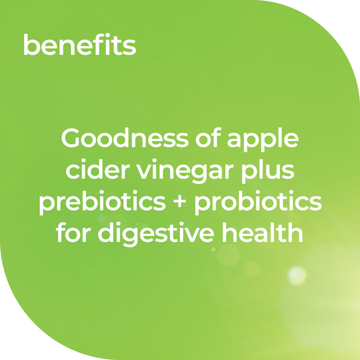 Nature's Way Apple Cidar Vinegar + Probiotic + Prebiotic 50 Adult Vita Gummies