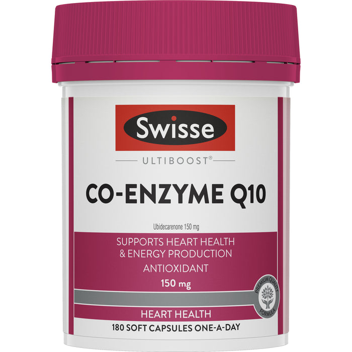 Swisse Ultiboost Co Enzyme Q10 150mg 180 Capsules.