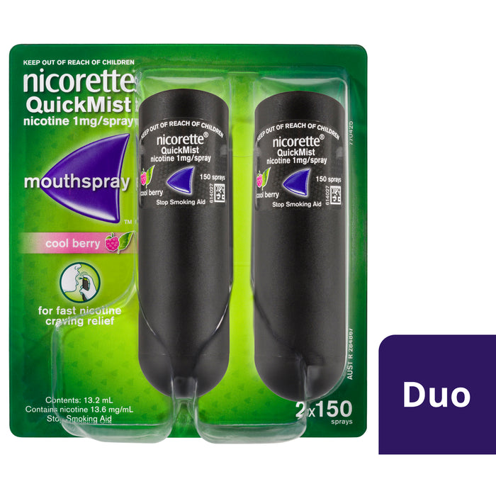 Nicorette Quick Mist Duo Spray Cool Berry 2x150