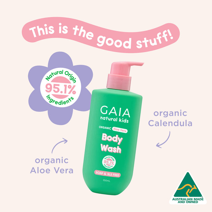 Gaia Natural Kids Organic Aloe Vera Body Wash 350ml