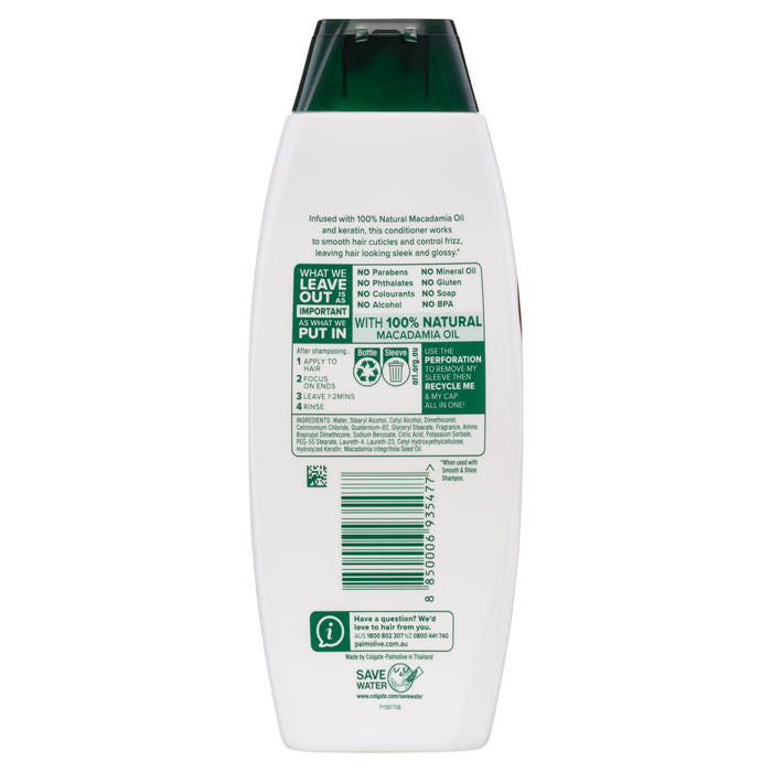 Palmolive Smooth & Shine Macadamia Oil + Keratin Conditioner 350mL.
