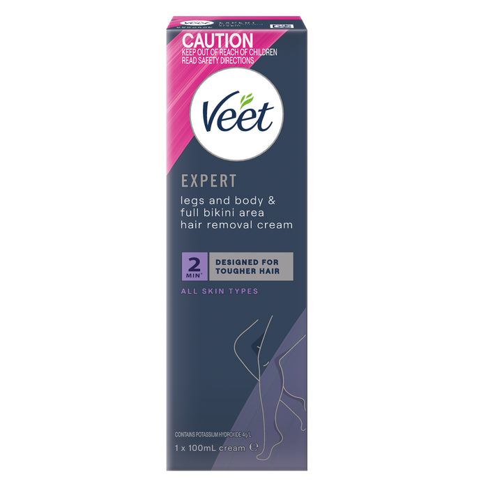 Veet Expert Legs and Body & Full Bikini Hair Removal Cream 100mL.