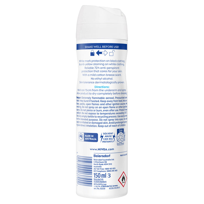 Nivea Women Deodorant Black & White Pure Aerosol 150ml.