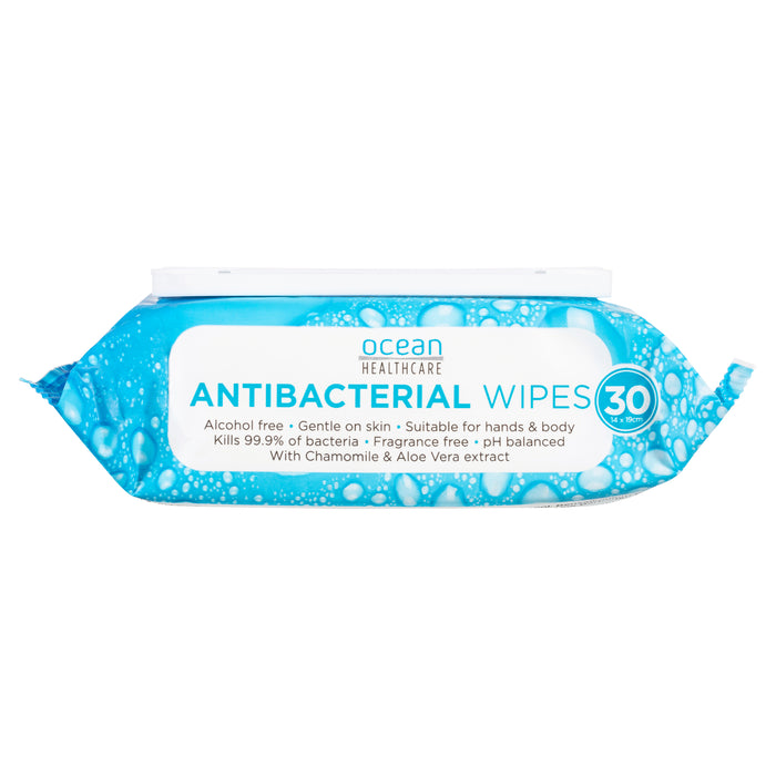 Ocean Antibacterial Wipes 30 Pack.