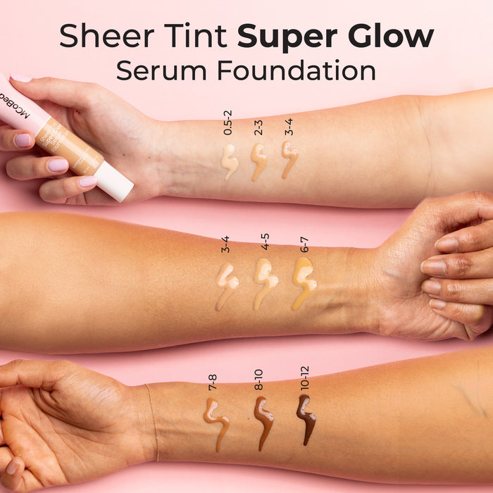 MCo Beauty  Sheer Tint Super Glow Serum Foundation 4-5 Medium 30ml