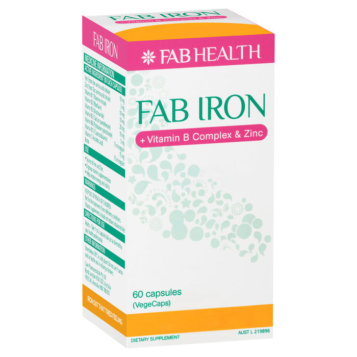 FAB Iron + B Complex + Zinc Capsules 60