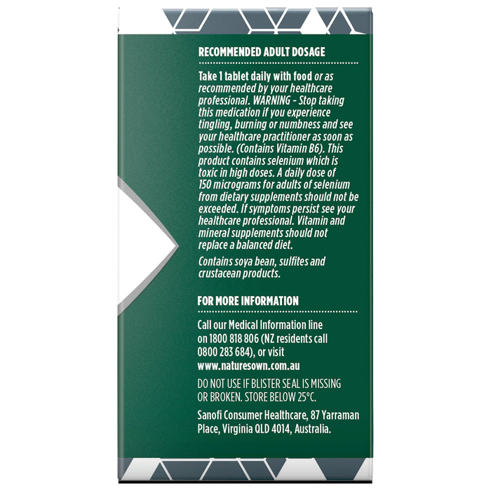 Nature's Own Body Fuel 50+ Years Multivitamin 60 Tablets.