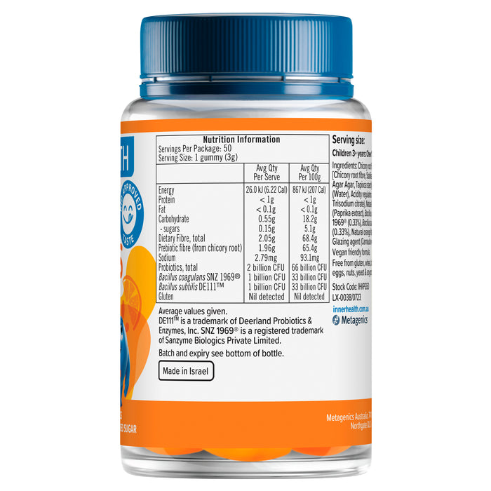 Inner Health Kids Orange Probiotic 50 Gummies
