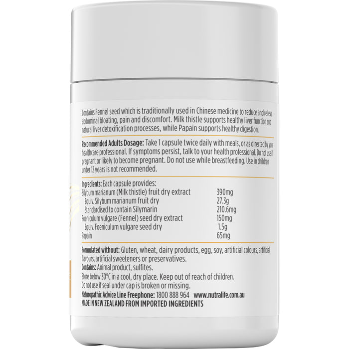 Nutra-Life Debloat & Detox 60 Capsules.