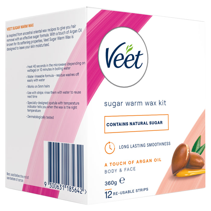 Veet Argan Oil Warm Wax Kit 360g