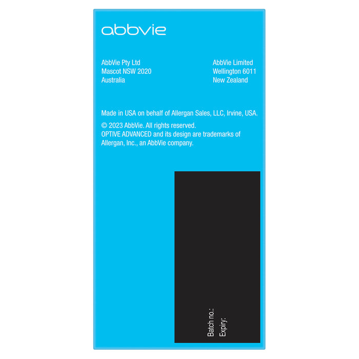 Optive Advanced Eye Drops 0.4ml x30.