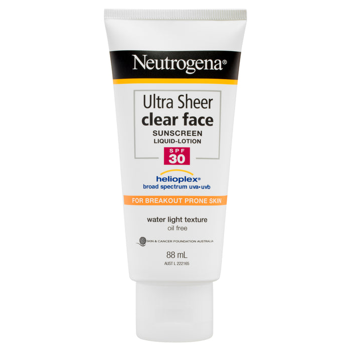 Neutrogena Ultra Sheer Clear Face Lotion SPF30 88ml.