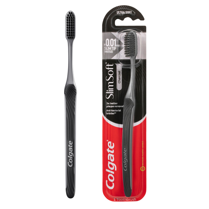 Colgate Toothbrush Slim Soft Charcoal 1 Pack