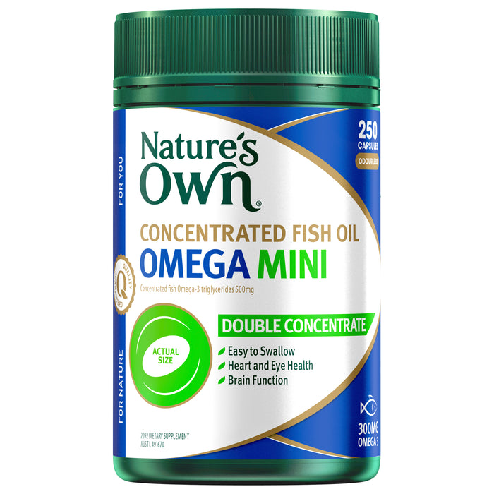 Nature's Own Concentrated Fish Oil Omega Mini 250Capsules