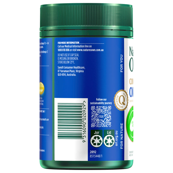 Nature's Own Concentrated Fish Oil Omega Mini 250Capsules