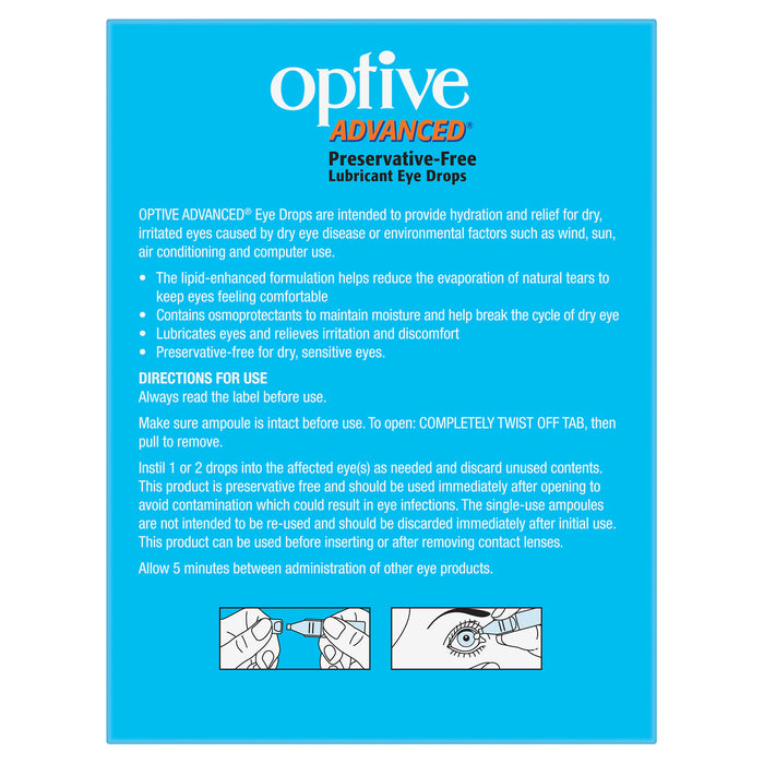 Optive Advanced Eye Drops 0.4ml x30.
