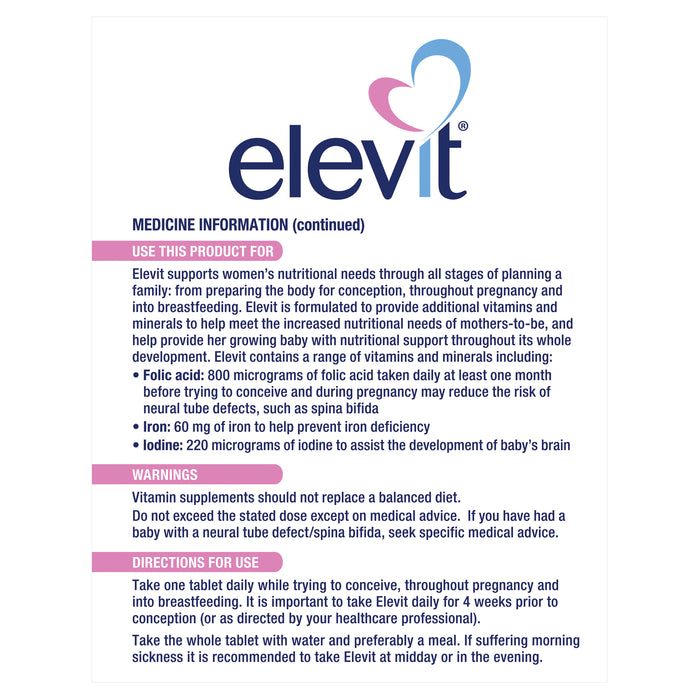 Elevit Tablets 100