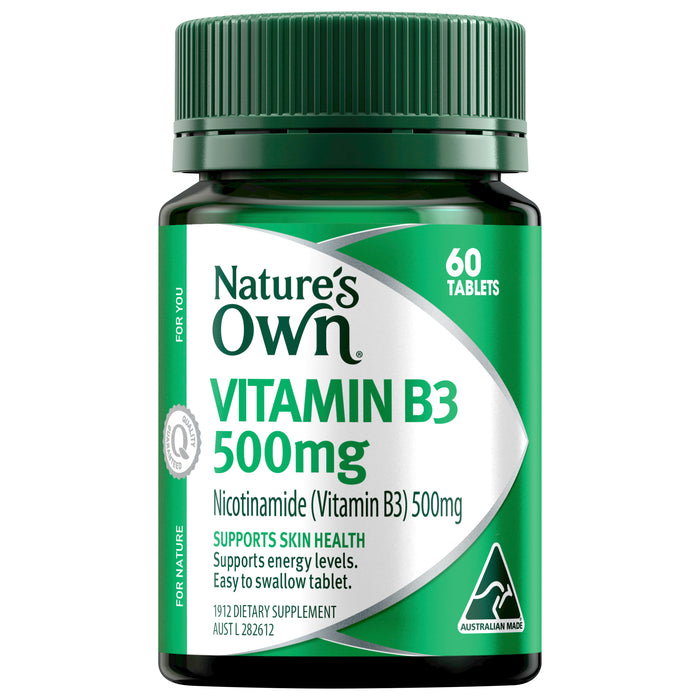 Nature's Own Vitamin B3 500mg 60 Tablets.
