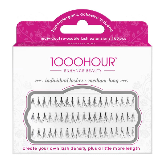 1000 Hours Individual Lashes - Medium Long