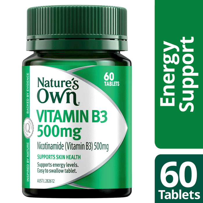 Nature's Own Vitamin B3 500mg 60 Tablets.