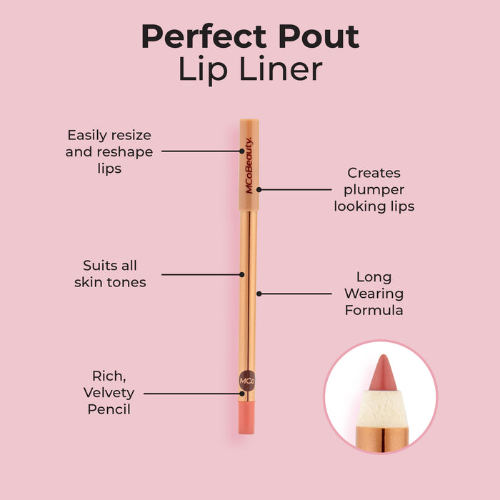 MCo Beauty Perfect Pout Lip Liner Rose Saturn