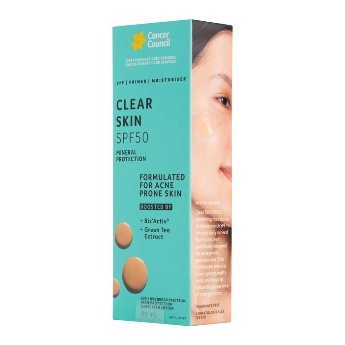 Cancer Council Clear Skin SPF50+ Sunscreen Lotion 50ml