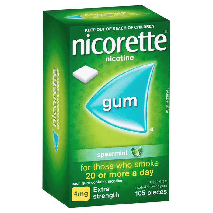 Nicorette Gum Spearmint 4mg 105.