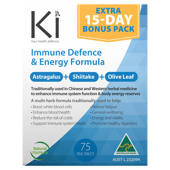 Ki Immune Defence and Energy Formula 75 Tablets.
