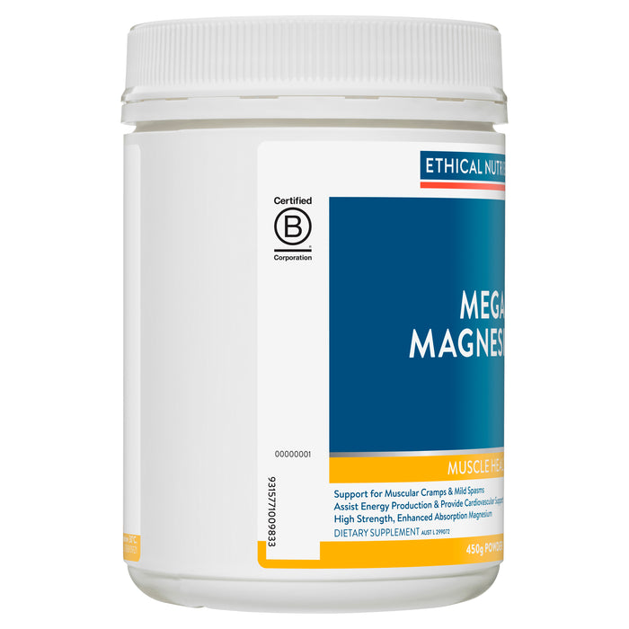 Ethical Nutrients Mega Magnesium Powder Raspberry 450g