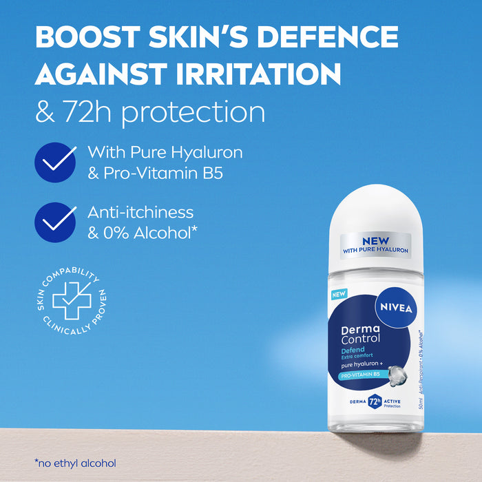 Nivea Antipersiparant Roll On DermaControl 75H Pro Vitamin B5 50ml