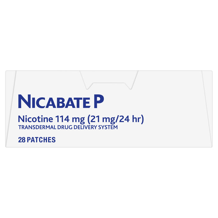 Nicabate P Patch Quit Smoking 21mg 28 Patches