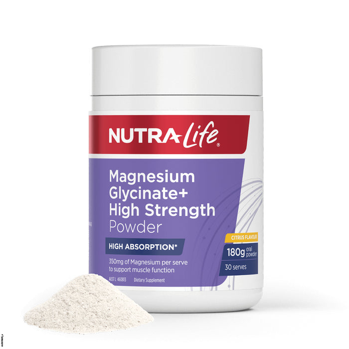 Nutra-Life Magnesium Glycint Citrus Powder 180g.