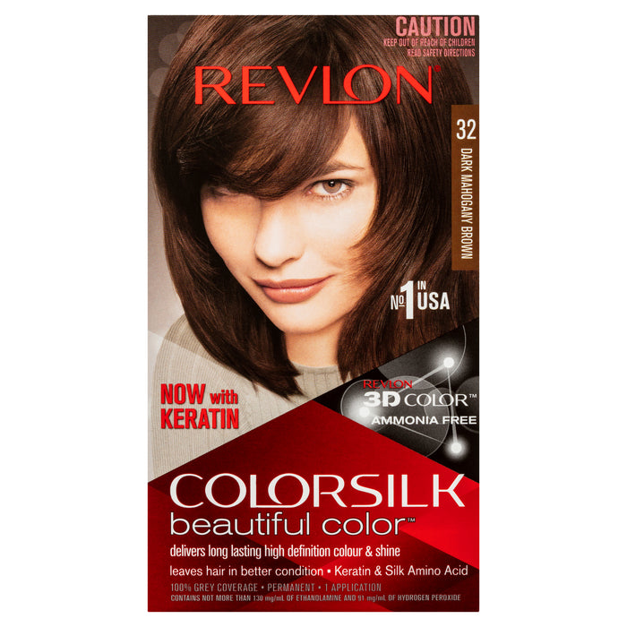 Revlon Colorsilk 32 Dark Mahogany Brown.
