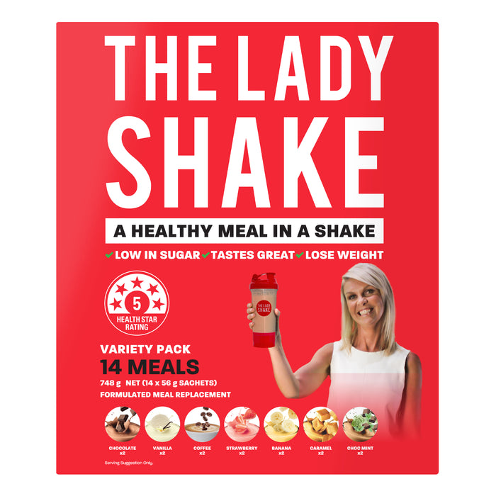 The Lady Shake Variety Box 14 Pack.
