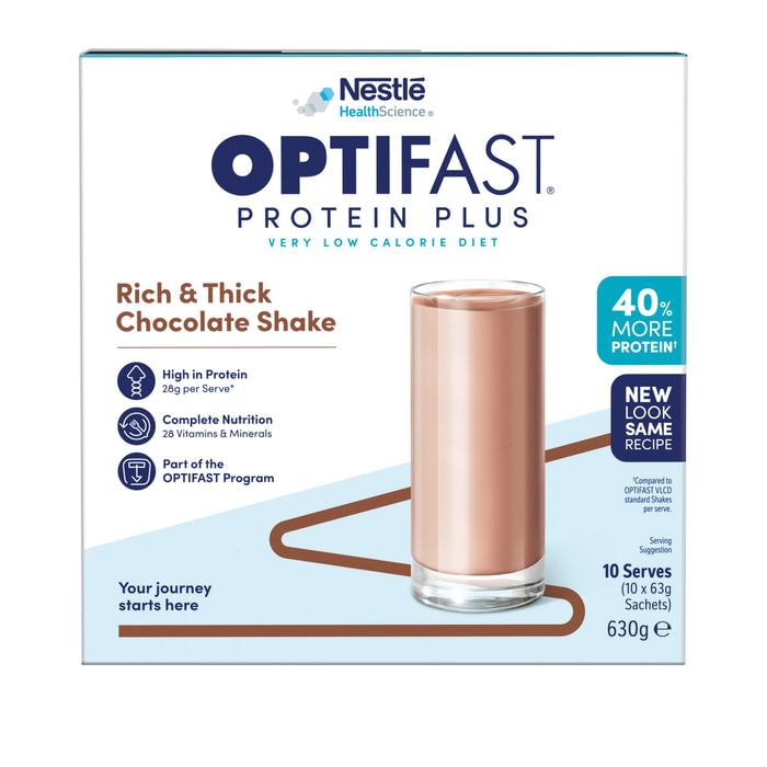 Optifast VLCD ProteinPlus Chocolate Shake 63g 10 Pack.