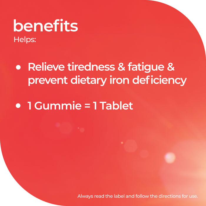 Nature's Way Adult High Strength Iron 30 Vita Gummies