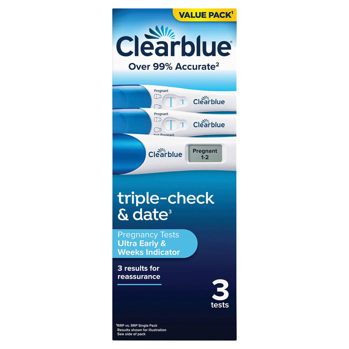Clearblue Pregnancy Test Triple Check+Date.