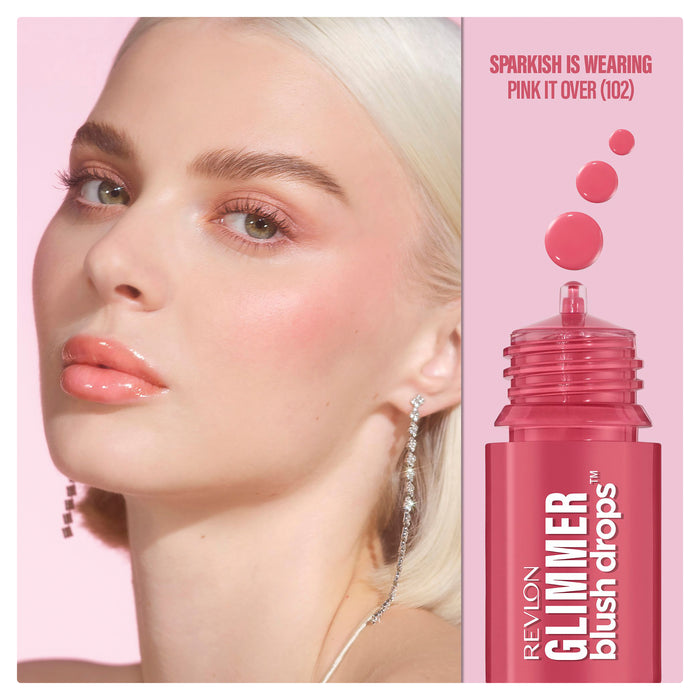 Revlon Glimmer Blush Drops Pink It Over