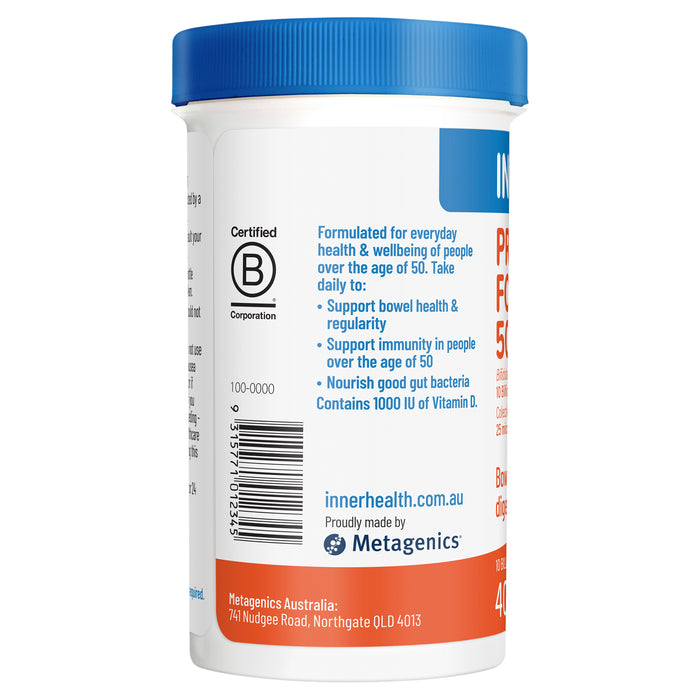 Inner Health Probiotic For 50+ Years 40 Capsules