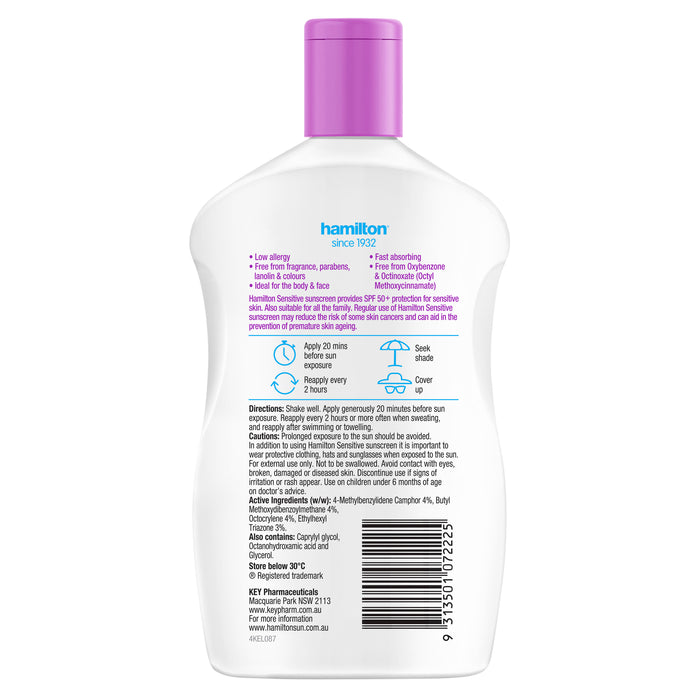 Hamilton Sunscreen Sensitive Lotion SPF 50+ 265ml