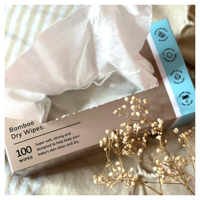 New Beginnings Bamboo Dry Baby Wipes 100.