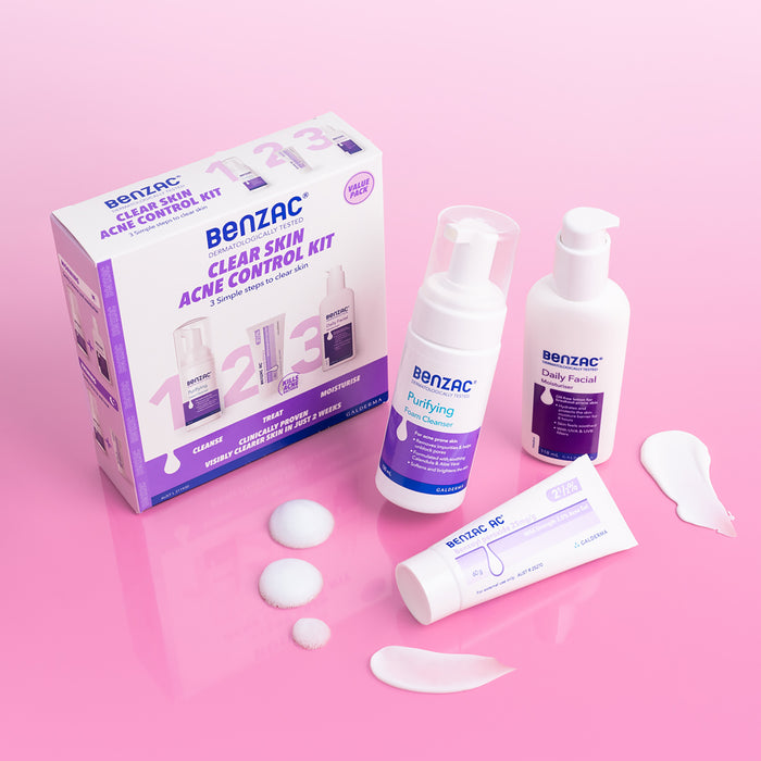 Benzac Clear Skin Acne Kit.