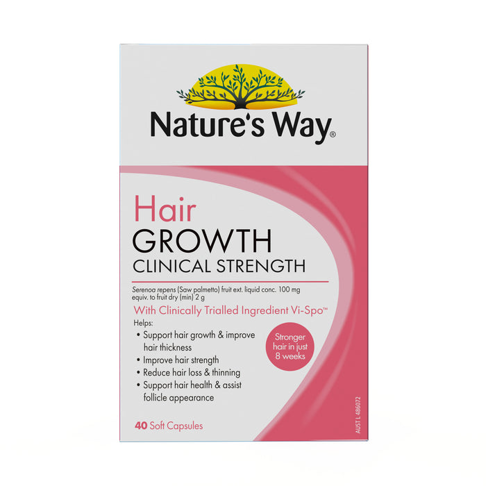 Nature's Way Hair Growth Clinical Strength 40 Soft Capsules