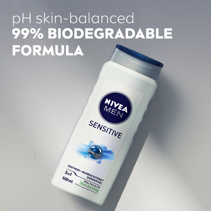 Nivea Men Sensitive Shower Gel 500ml.