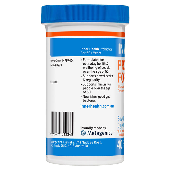 Inner Health Probiotic For 50+ Years 40 Capsules